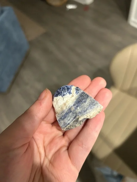 Sodalite Specimen Blue and White Natural Stone Accent - Home Accents Decor - Picture 2 of 2